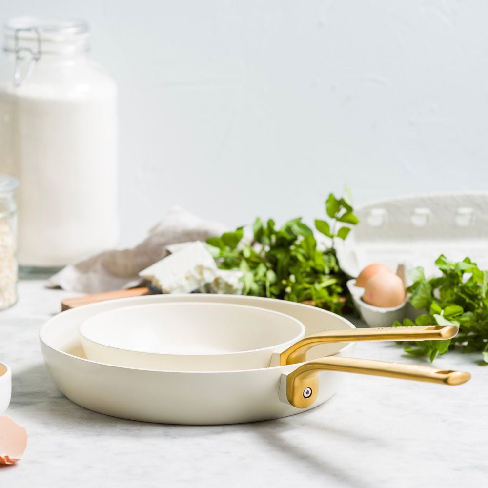 Set 2 Poêles 20 et 28 cm Evolution crème - Beautiful Moment the shop