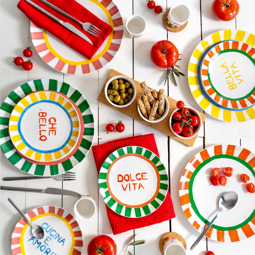 Set de 4 assiettes plates Dolce Vita 27 cm - Beautiful Moment the shop