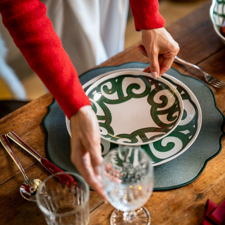 Set de table rond fleur verte - Beautiful Moment the shop