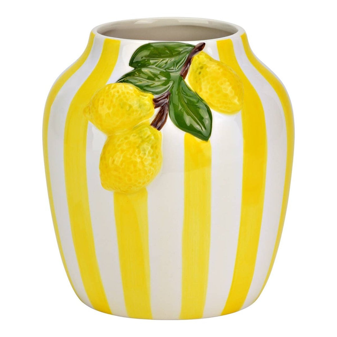 Zitronen-Vase aus gelber Keramik – Eleganz für Ihr Zuhause
