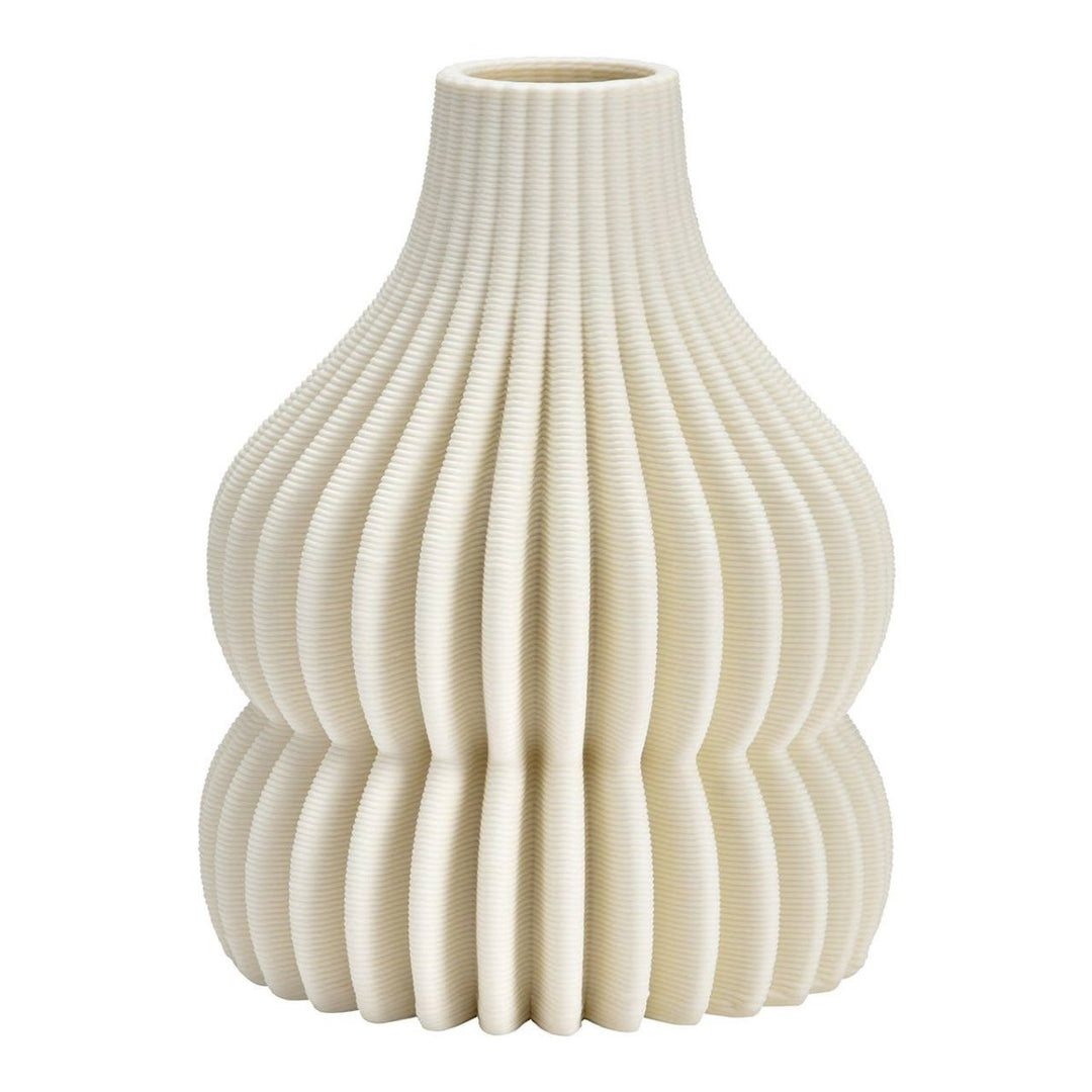 Vase en céramique blanche imprimée en 3D (L/H/P) 12x16x12cm uniquement pour fleurs séchées - Beautiful Moment the shop