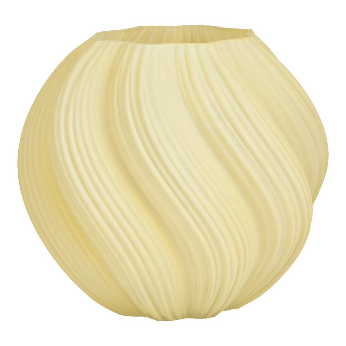 Vase en verre tourné, Blanc (L/H/P) 18x16x18cm - Beautiful Moment the shop