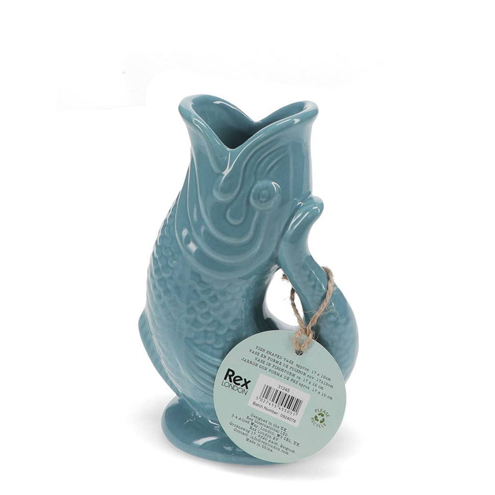 Vase poisson en céramique - Bleu - Beautiful Moment the shop