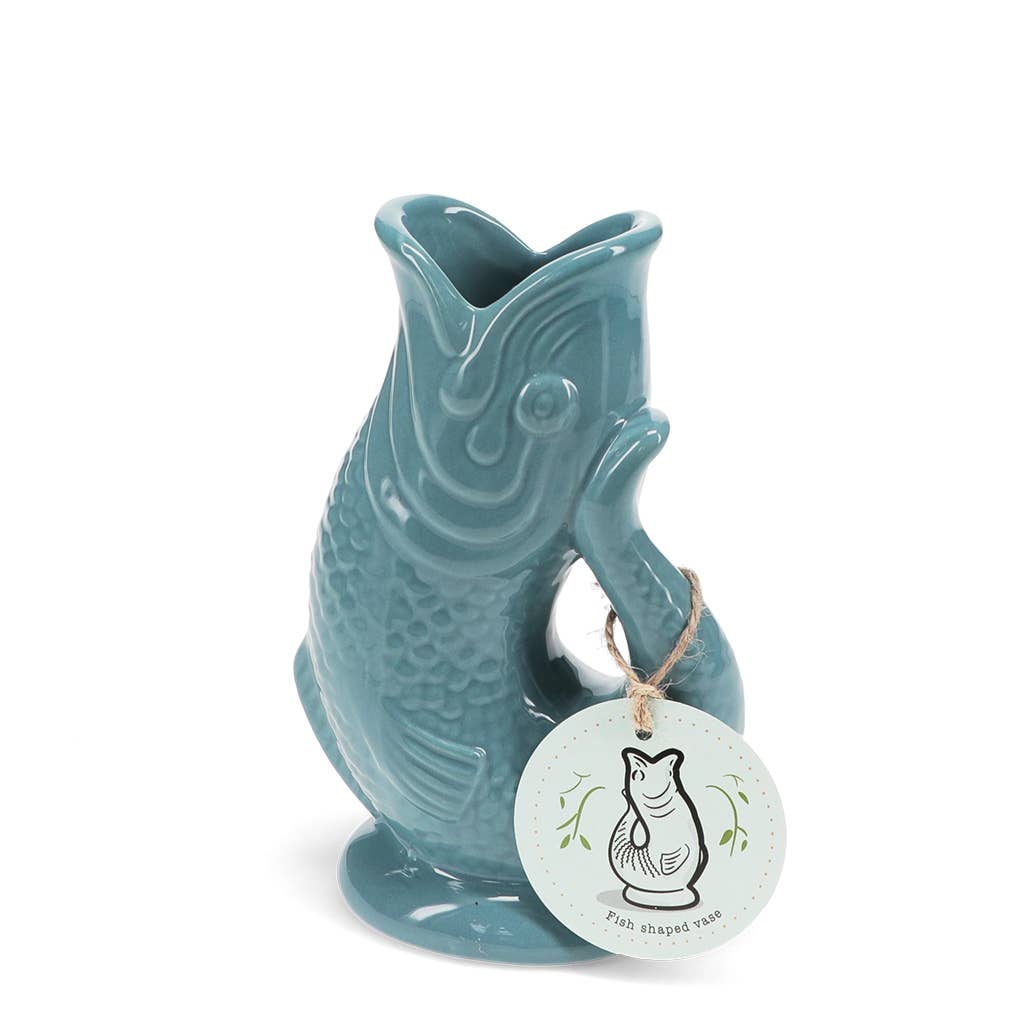 Vase poisson en céramique - Bleu - Beautiful Moment the shop