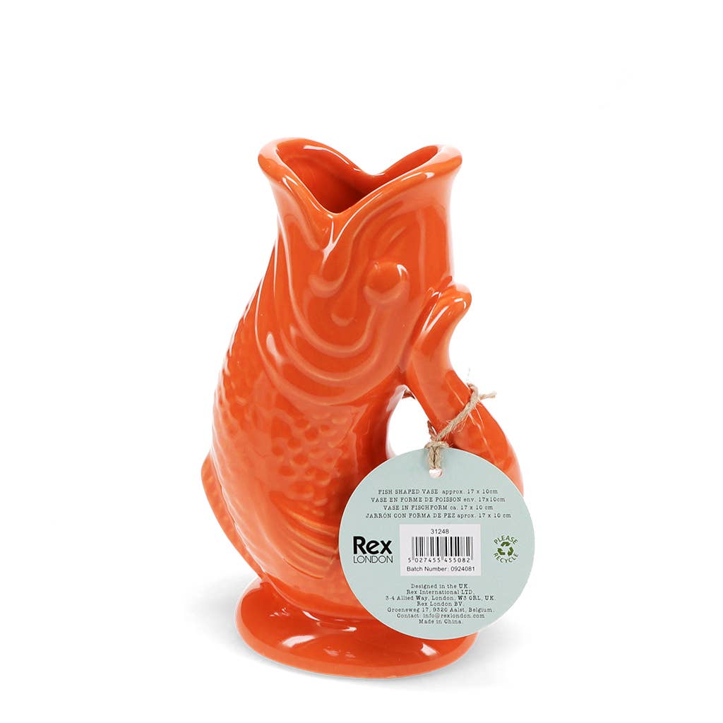 Vase poisson en céramique - Orange - Beautiful Moment the shop