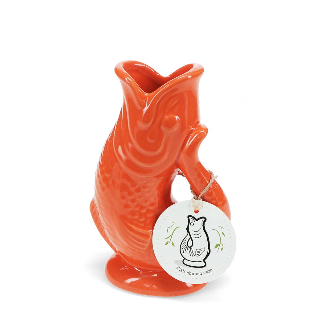 Vase poisson en céramique - Orange - Beautiful Moment the shop
