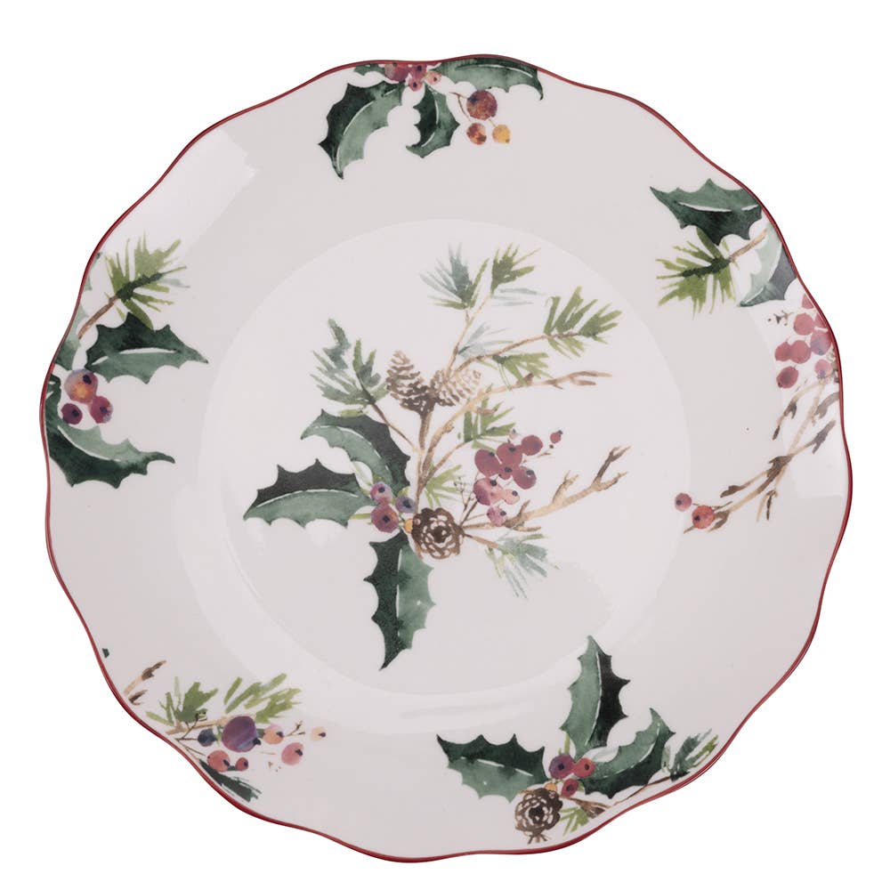 VINTAGE XMAS ASSIETTE À FRUITS 20,7CM PORCELAINE - Beautiful Moment the shop