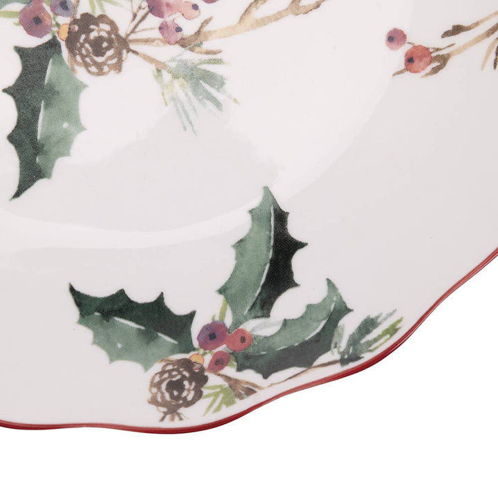 VINTAGE XMAS ASSIETTE À FRUITS 20,7CM PORCELAINE - Beautiful Moment the shop
