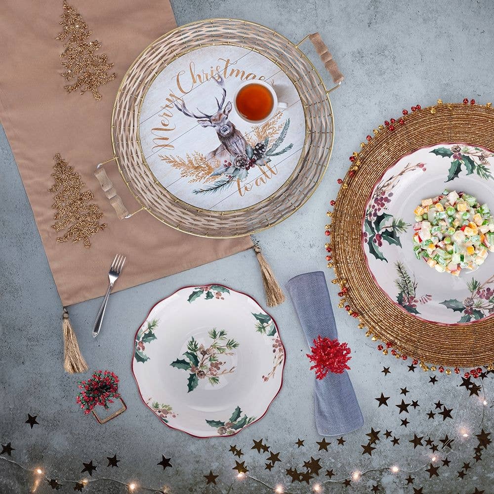 VINTAGE XMAS SALADIER 22 CM - Beautiful Moment the shop