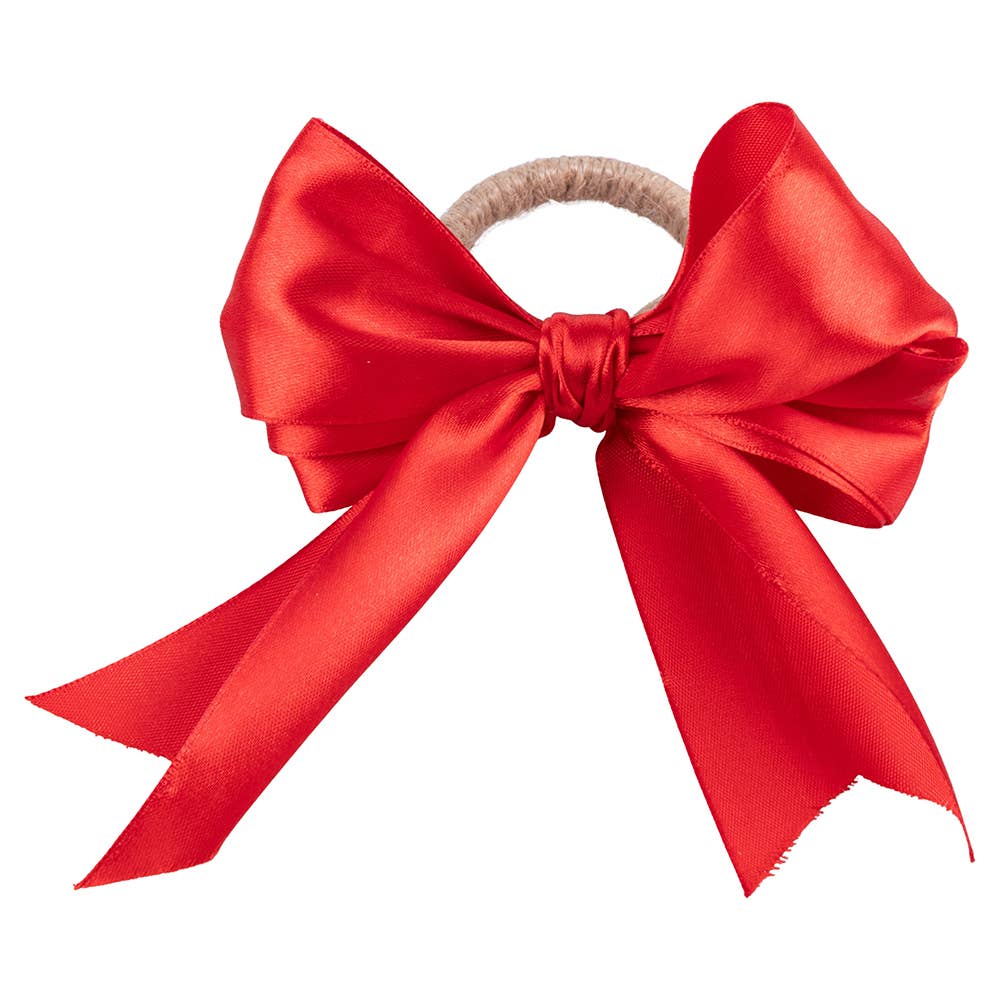 XMAS NŒUDS LIEN SERVIETTE NŒUD ROUGE BRILLANT - Beautiful Moment the shop