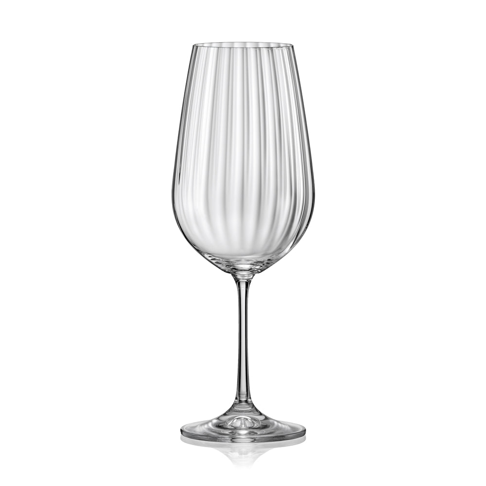 Lot De 6 Verres à Pied Serpentin 24,5 Cl – Chic Ligne Noire, Parfaits Pour L’Eau Et Cocktails !