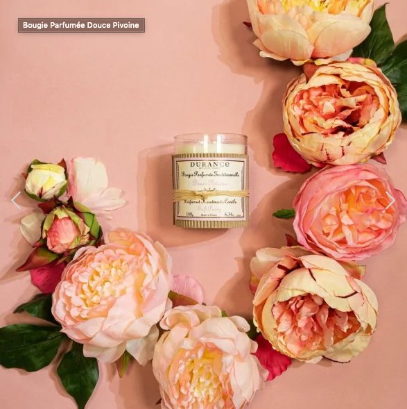 Bougie Parfumée Durance Douce Pivoine 180 gr - Beautiful Moment the shop