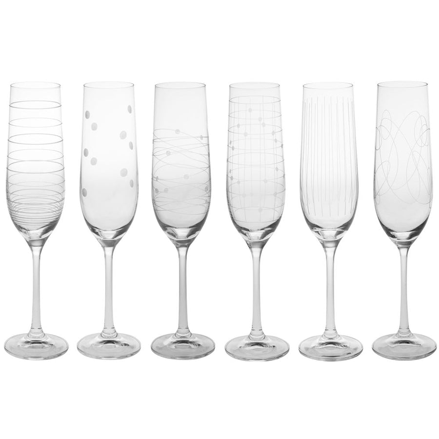 Coffret de 6 flûtes à champagne graphik 19 cl - Beautiful Moment the shop