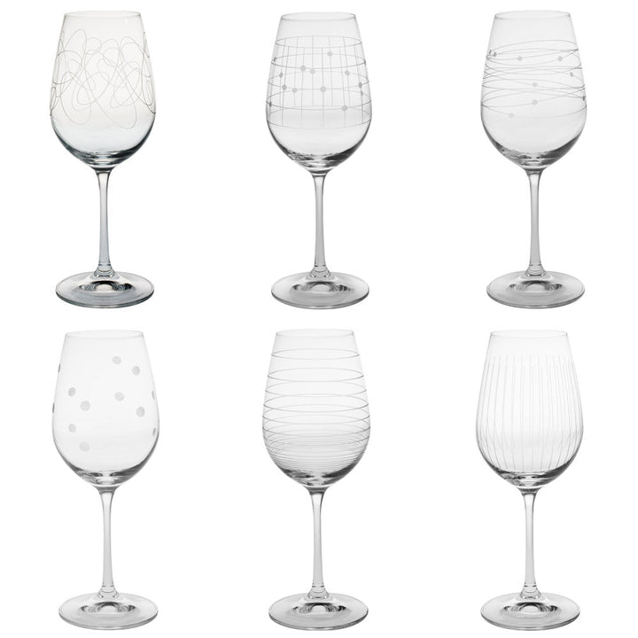 Coffret de 6 verres à pied graphik 35 cl - Beautiful Moment the shop