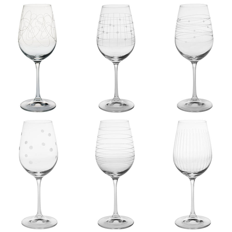 Coffret de 6 verres à pied graphik 35 cl - Beautiful Moment the shop