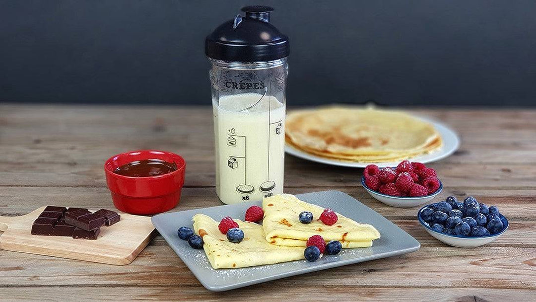 Coffret shaker à crêpes, pancakes, gaufres et tartineur