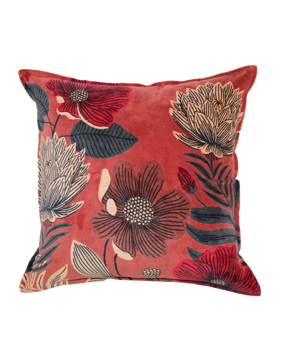COUSSIN 45X45 FLORE BOIS DE ROSE - Beautiful Moment the shop