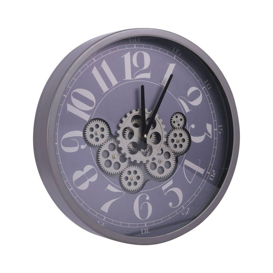 Horloge Gear 46 cm fond gris - Beautiful Moment the shop